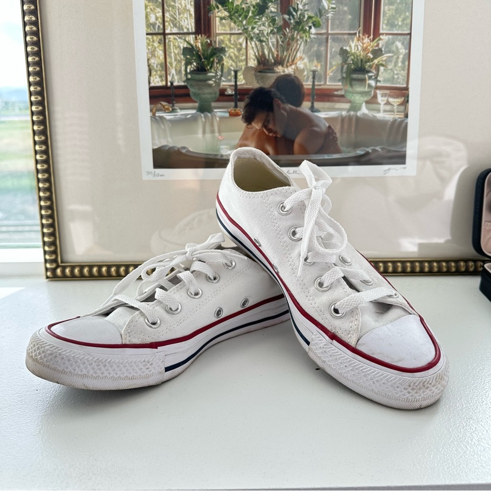 Converse White and Red Women's Sneakers